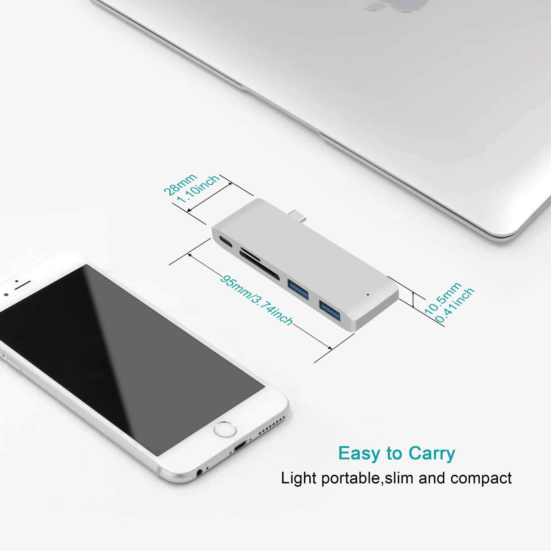 Usb type C концентратор для чтения карт USB C концентратор 3,0 адаптер комбо с sd-слотом для MacBook Pro USB-C питания