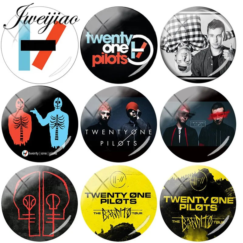 JWEIJIAO изображения музыкальной группы Twenty One Pilots стеклянный кабошон купол