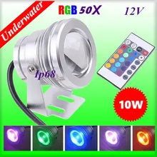 50 шт. подводной цветная(RGB) Светодиодная лампа 15 Вт RGB для бассейн, пруд piscina для рыбы/стеклянный резервуар для аквариума подводный светильник Видаль воды 12 V IP68