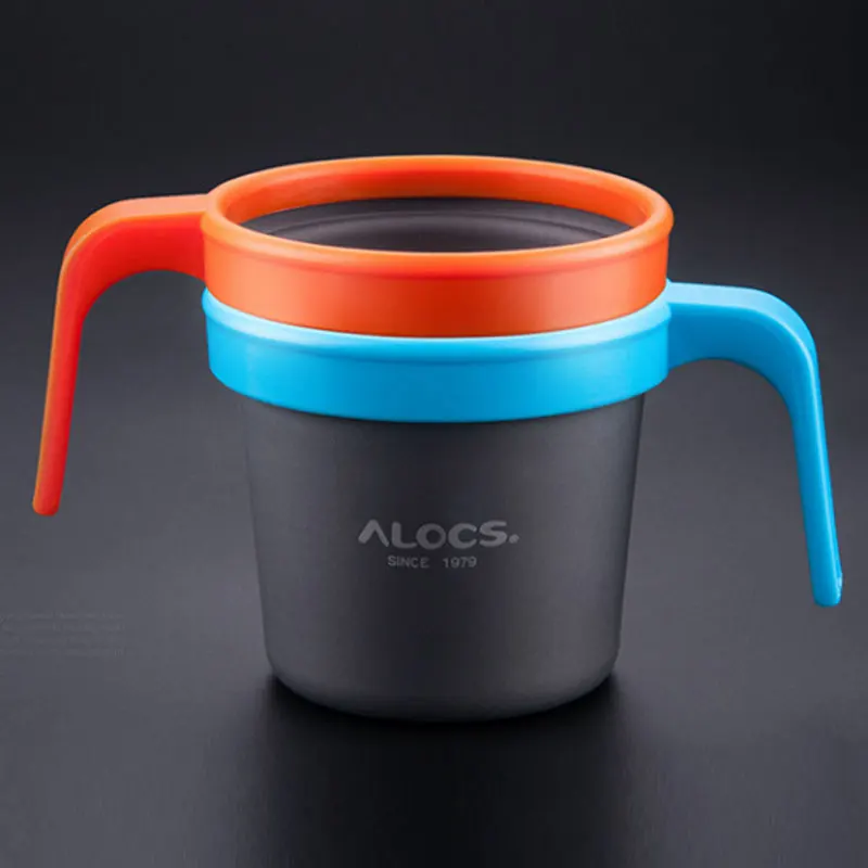 Multifuncional Camping al aire libre barbacoa auto-conducción de agua café taza de leche con mango taza