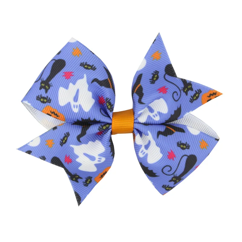 Kids' Solid Grosgrain Ribbon Hairbow with Clips Handmade Glitter Edge Hair Bow Girls' Headwear  Head Accessories (2)