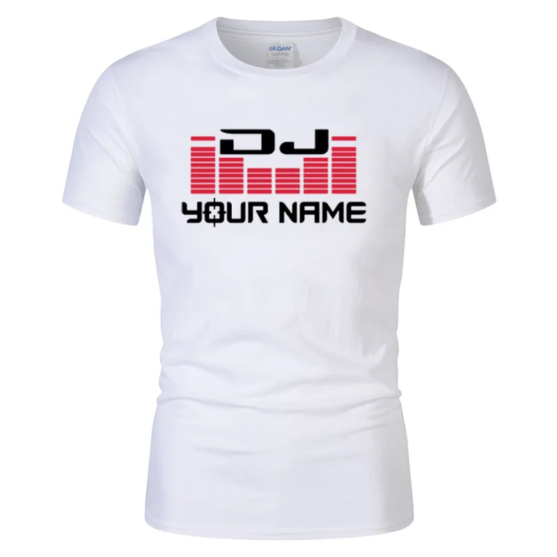 DJ ваше имя Мужская футболка с принтом на заказ Camiseta Hombre хип-хоп модная мужская хлопковая Повседневная футболка с коротким рукавом размера плюс