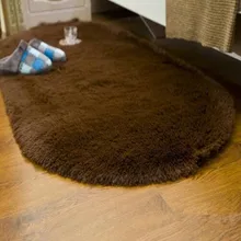 Теплый и сладкий Спальня Овальный коврик Гостиная коврик в прихожую коврики для кафе Романтика из мягкого искусственного меха коврик