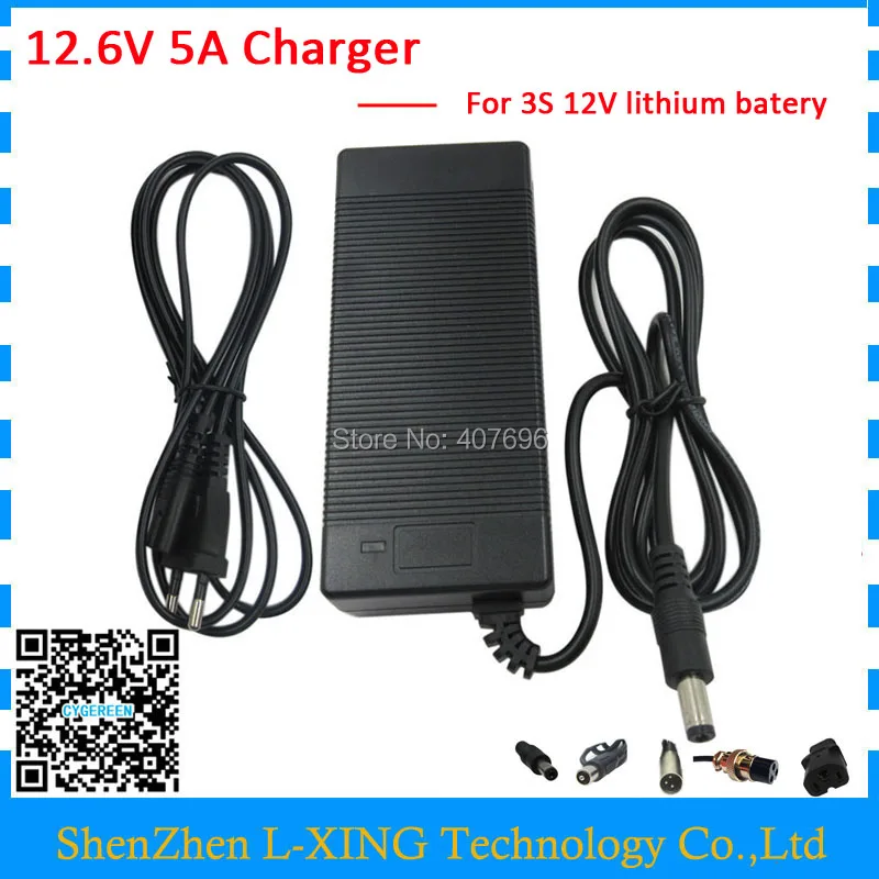 

12V Lithium battery Charger 12.6V 5A charger use for 3S 12V ebike battery 12.6V5A Charger