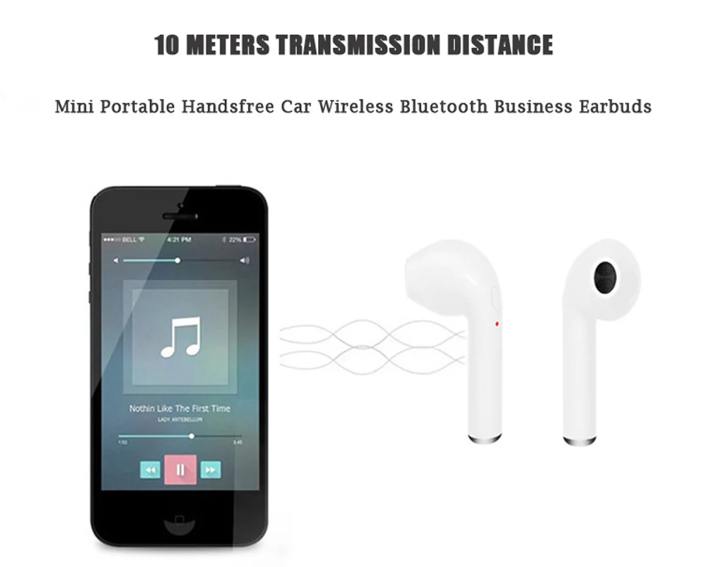 Hot i7 TWS Twins Wireless Earphone Mini Bluetooth v4.2 Earbuds Stereo Headset For Iphone X 8 8 PLUS 7 plus 7 6s 6 plus Galaxy S8 (5)