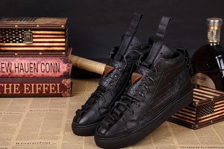 2015 nueva marca patrick mohr deporte de triángulo plano zapatos del cuero Nubuck tendencia rojo negro Nubuck zapatillas de deporte casuales|shoes salomon|sneaker skate shoessneaker work shoes - AliExpress