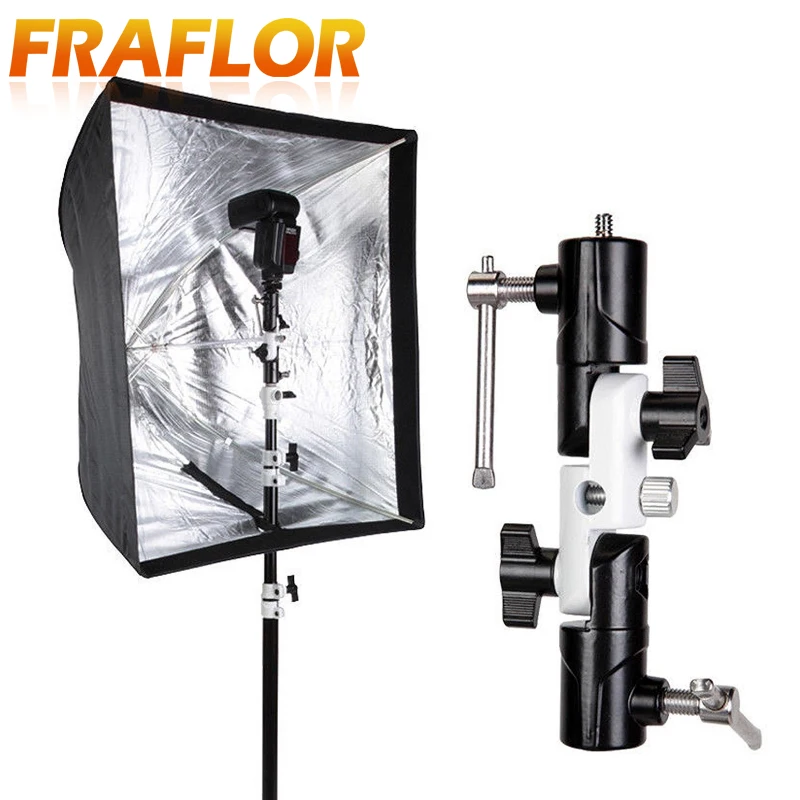 Universal Light U-shaped Swivel Metal Flash Holder Three-section Bracket Light Stand / Tripod / Flash Photography Umbrella