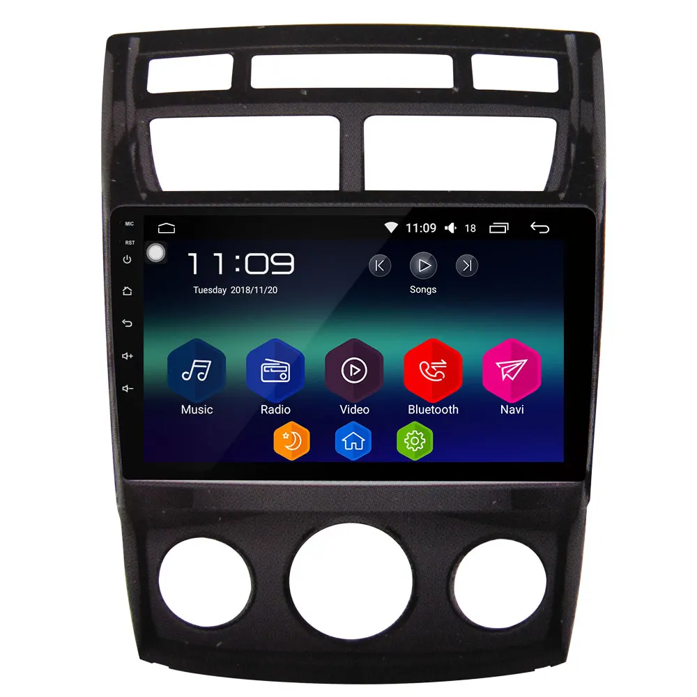 Top 9" IPS 4G DSP Carplay Android 8 Octa Core 4GB RAM 64GB ROM RDS BT Car DVD Multimedia Player Stereo For Kia Sportage 2007-2016 MT 0