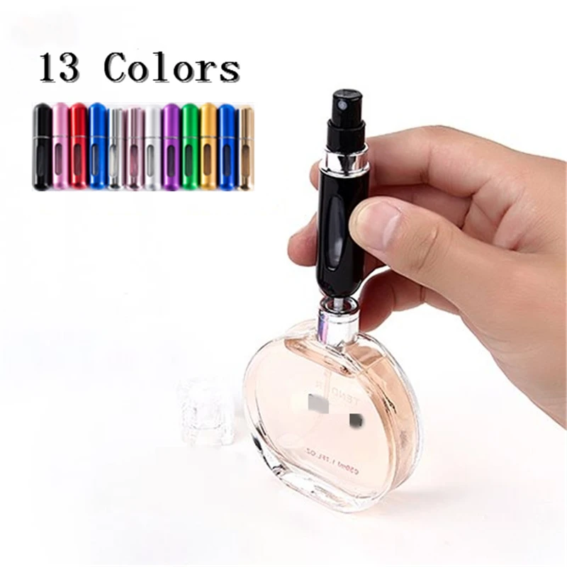 

5ml Travel Mini Refillable Perfume Spray Bottle Aluminum Spray Empty Cosmetic Containers Spray Perfume Atomizer Scent Pump New