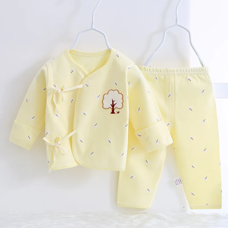 Spring Autumn Summer Baby Underwear Set Lace up Clothing for Newborn 0