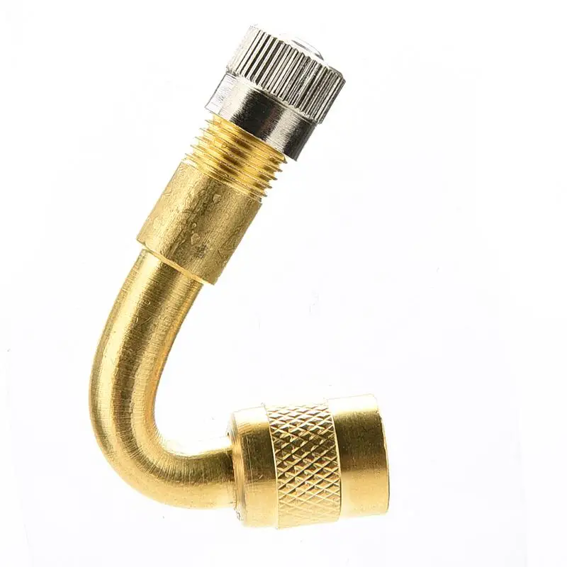 90 Degree Brass Air Tyre Extension Valve Motorcycle Car Truck Bicycle Scooter V!