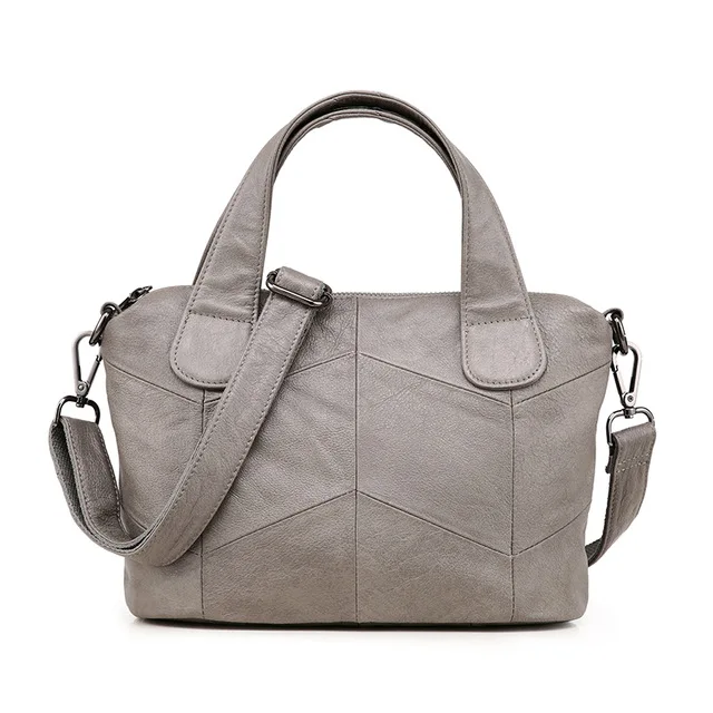Pyaterochka, женская сумка, натуральная кожа, сумка через плечо, маленькая, высокое качество, модная, повседневная, роскошная, с клапаном, сумки - Цвет: Gray