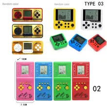 Классическая портативная электронная игровая машина тетрис кирпич детские игрушки детская игровая машина с воспроизведением музыки интересные игрушки для детей