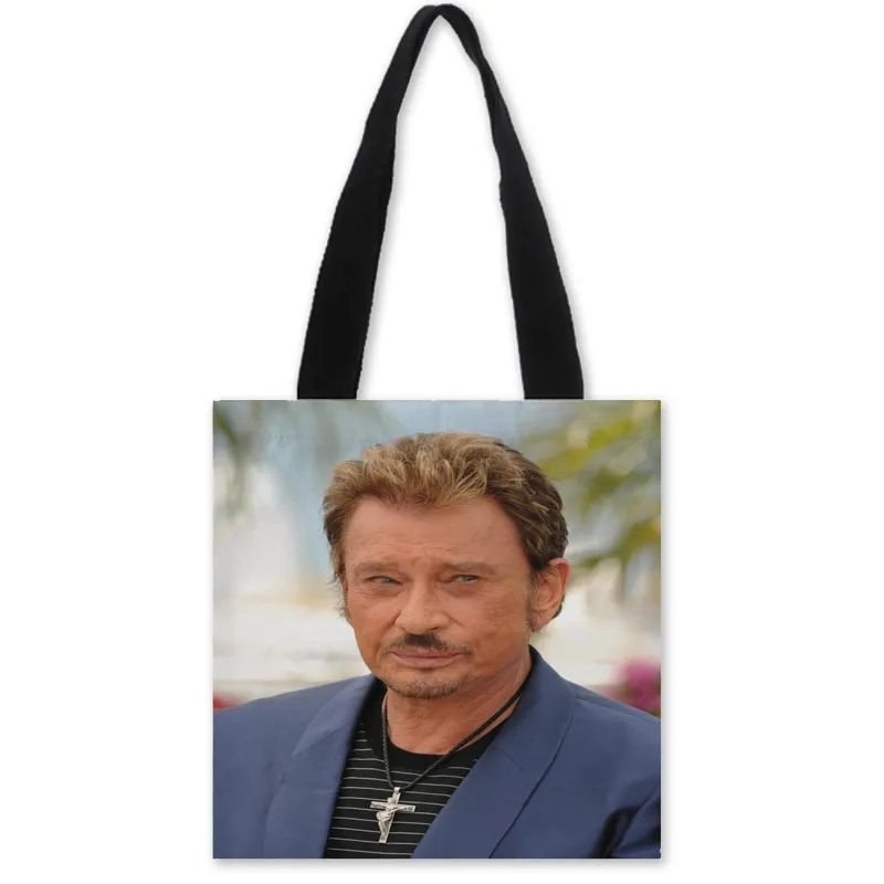 

New Arrival Johnny Hallyday Handbag Fashion Printing Canvas Fabric Bags Traveling Casual Useful Cloth Shoulder Bag