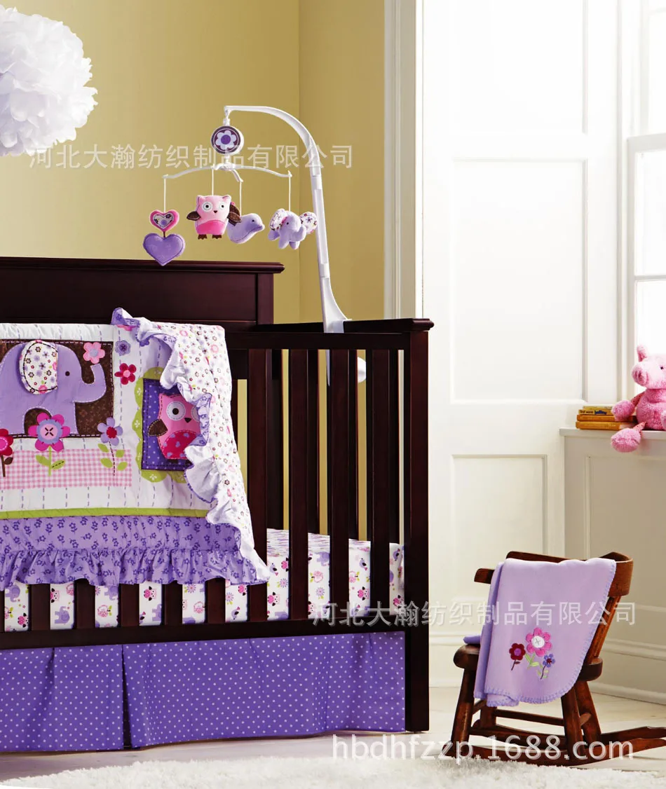 Promotion! 7PCS embroidered 100% cotton baby bedding set ,include(bumper+duvet+bed cover+bed skirt) Promotion! 7PCS embroidered 100% cotton baby bedding set ,include(bumper+duvet+bed cover+bed skirt)