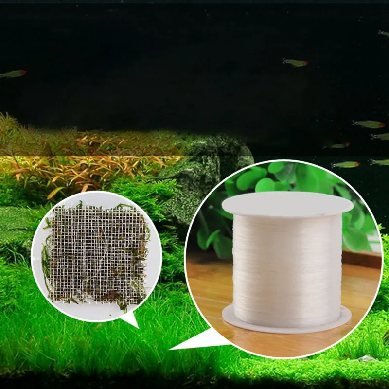 

200m DIY Moss Line Fern String Wire Tie Super Strong Crystal Fishing Line Water Grass Live Plant Float Moss Decoration