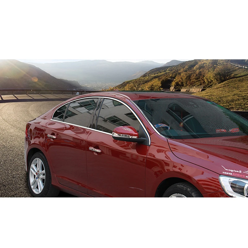 lsrtw2017 304 stainless steel car window trims for volvo s60 2012 2013