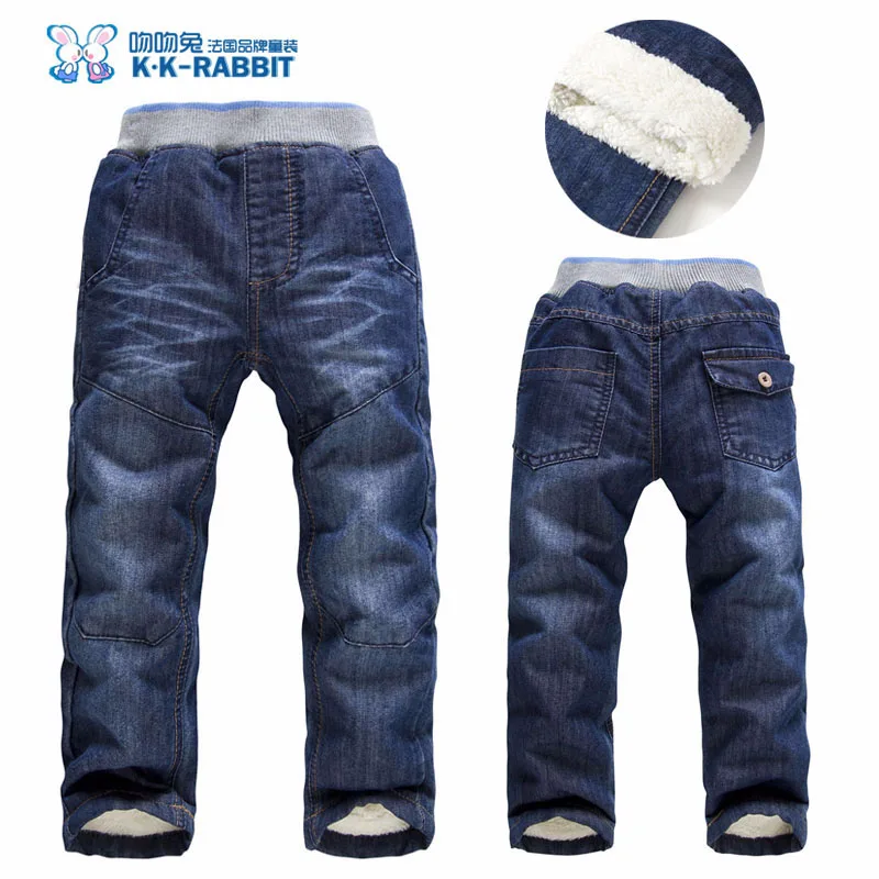 Comprar Alta calidad invierno grueso pantalón vaquero de niño niños pantalones niñas pantalones para bebés niños