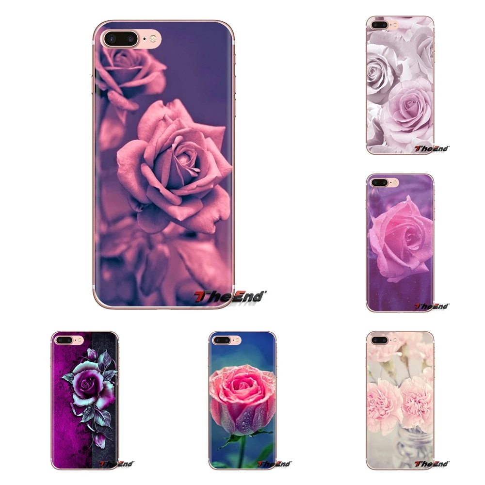 Silicone Cover Bag For Xiaomi Mi3 Samsung A10 A30 A40 A50 A60 A70 Galaxy S2 Note 2 Grand Core Prime Pink Glitter Roses wallpaper |