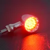 Motorcycle LED Turn Signal Bullet Blinker Orange & Red Indicator Lights Gray/Orange/Red Lens 10mm Vintage Chrome For Harley ► Photo 3/6