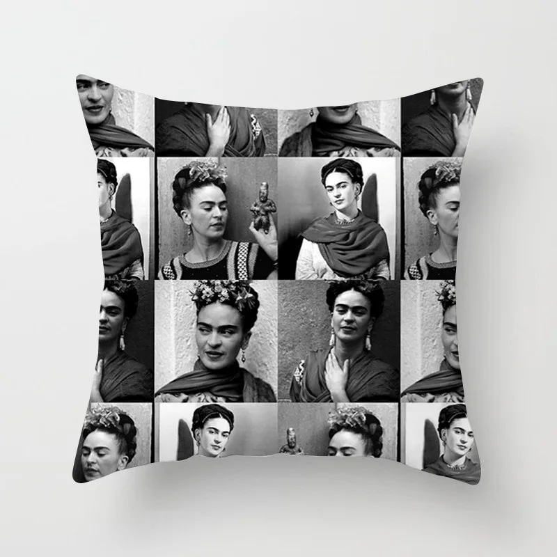 Oil Painting Image Cushion Cover 45x45cm Printed Zara*Women Polyester Throw Pillow Covers Cushions Home Decor Decorative Pillows