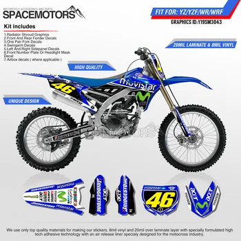 

MotoSpace Customized Team Graphics Backgrounds Decals 3M Stickers For YAMAHA YZF250FX 14-18 YZF250 2019 YZF450 14-17 18-19 043