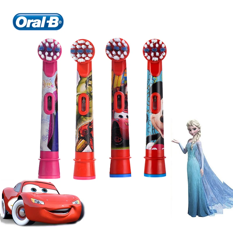 Pаспродажа Oral B EB10 Детская щетка головки 4 шт ступеней замена питания Экстра мягкая щетина для большинства Oral B детские электрические зубные щетки