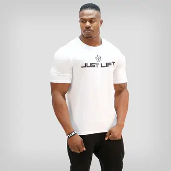 

New Sports Shirt Summer Muscle Men Running T-shirt Short Sleeve Training Gym Fitness Crossfit Tee Loose Breathable Shirts