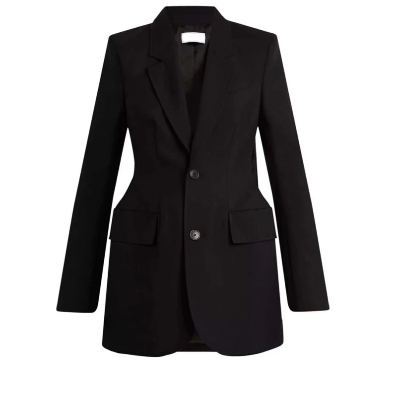 

black blazer women office coat jacket spring autumn wedding