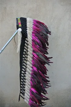 

41inch high Feather headdress handmade hot pink feather headpiece costumes for decor