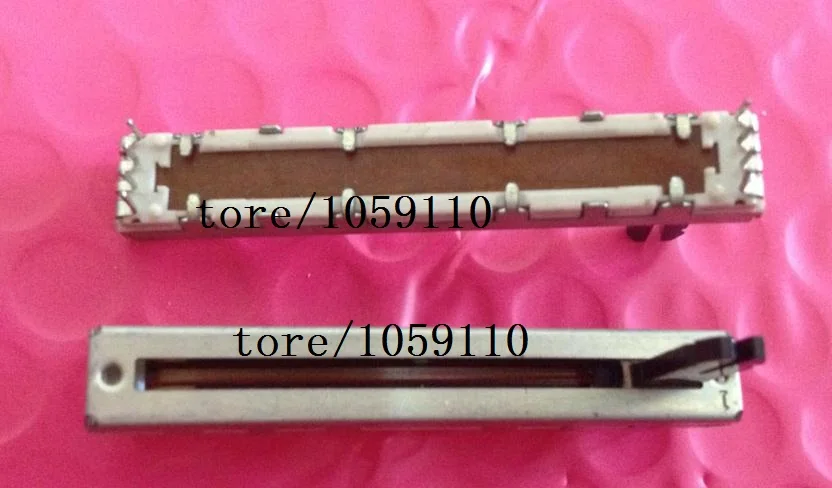 

DJ mixer fader 6cm push rod linear sliding potentiometer 8 foot B 250Kx2 15MM fork shaft
