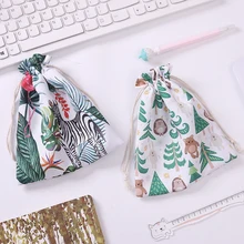 Plants Drawstring Bag Travel Portable Clothes Shoes Packing Organizers Bags Kids Dolls Toys Package Home Storage Pouch Gift Bag