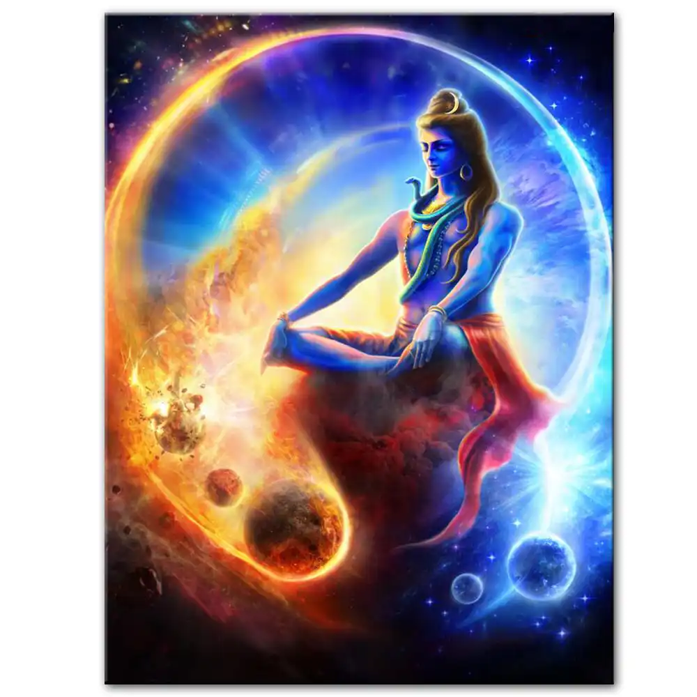 Lord Shiva Canvas Art Wall Paintings Home Decor Hindu Gods Modern Wall Posters And Prints