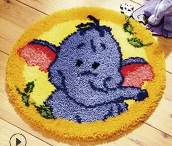 

Needlework rugs carpets diy mat crocheting rug Unfinished Crocheting Rug Embroidery Carpet Floor Mat carpets of living Cartoon