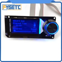 Tipo b mini 12864 display mini12864 v2.1 tela lcd rgb backlight branco suporte marlin diy com cartão sd para peças de impressora skr 3d