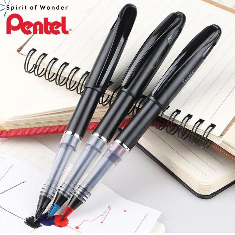 Фонтан Pentel Tradio Stylo(4 шт./лот: 1 шт. авторучка+ 3 шт. заправки) 1,0 мм-2,0 мм знак для графического дизайна