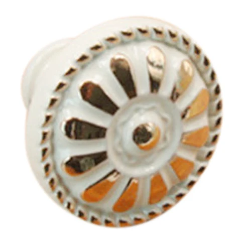 

10PCS Vintage Ivory White Alloy DIY Door Handles Cabinet Cupboard Wardrobe Knobs Pull Single 25mm