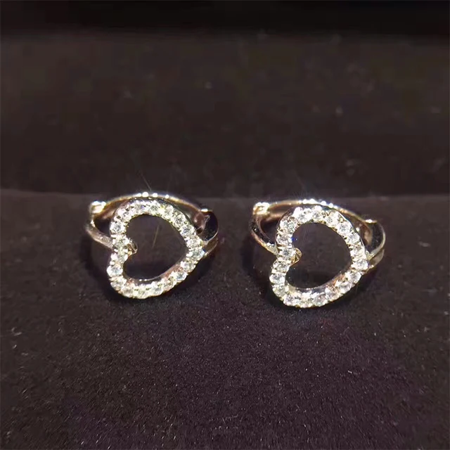 Ani 18k White Rose Gold Women Circle Earrings Certified I Si Real Ani 18k White Rose Gold Women Circle Earrings Certified I Si Real Natural Diamond
