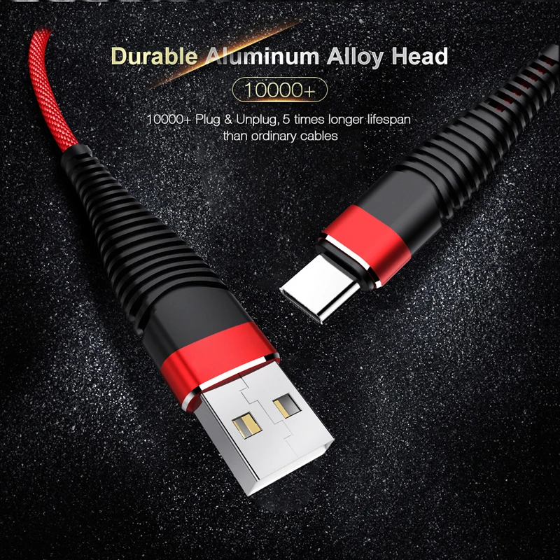 USB 3 1 TYPE C кабель 2A быстрое зарядное устройство металлическая оплетка данных 100 см