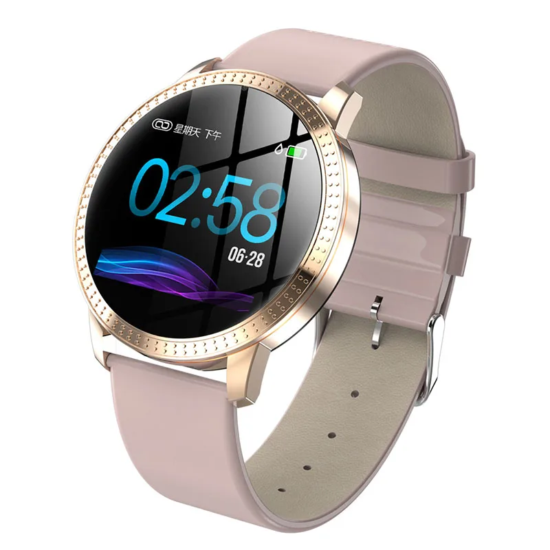 SANDA Роскошные Смарт-часы для женщин водонепроницаемый монитор сердечного ритма кровяное давление фитнес-трекер для мужчин и женщин умные часы для IOS Android - Цвет: Розовый