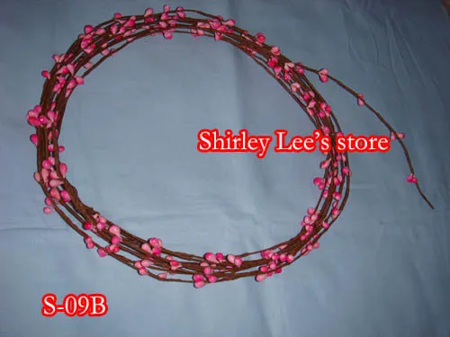 

50pcs/lot 20FT Primitive single ply pip berry garland in Pink for Spring Season Decoration