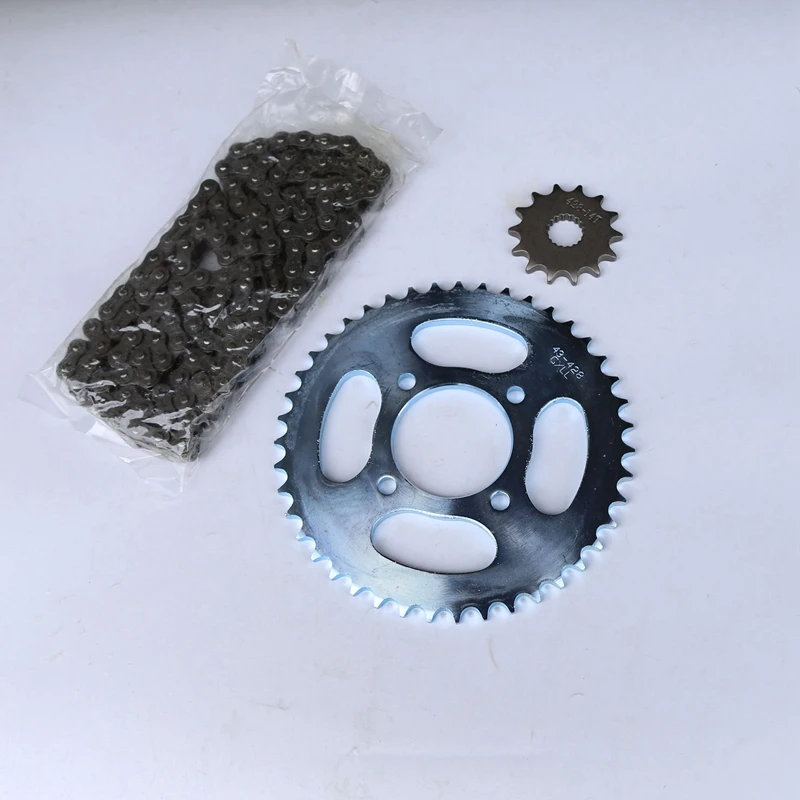 

For suzuki Motorcycle parts sprocket set GS125 large tooth / small tooth / chain set GN125 set chain 125cc 428H 43T-14T 116L