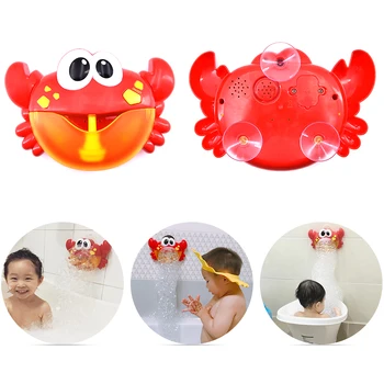 

Bubble Crab Baby Bath Toys Music Bubble Maker Pool Swimming Bathroom Tool Shower Soap Machine Bathroom Gifts Toys For Children