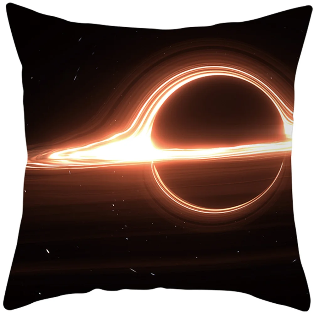 Фото 18'Inch Black Hole Cushion Cover Universe Galaxy Pillow Polyester Peach Skin Mysterious Sofa Bed Car Decor | Дом и сад