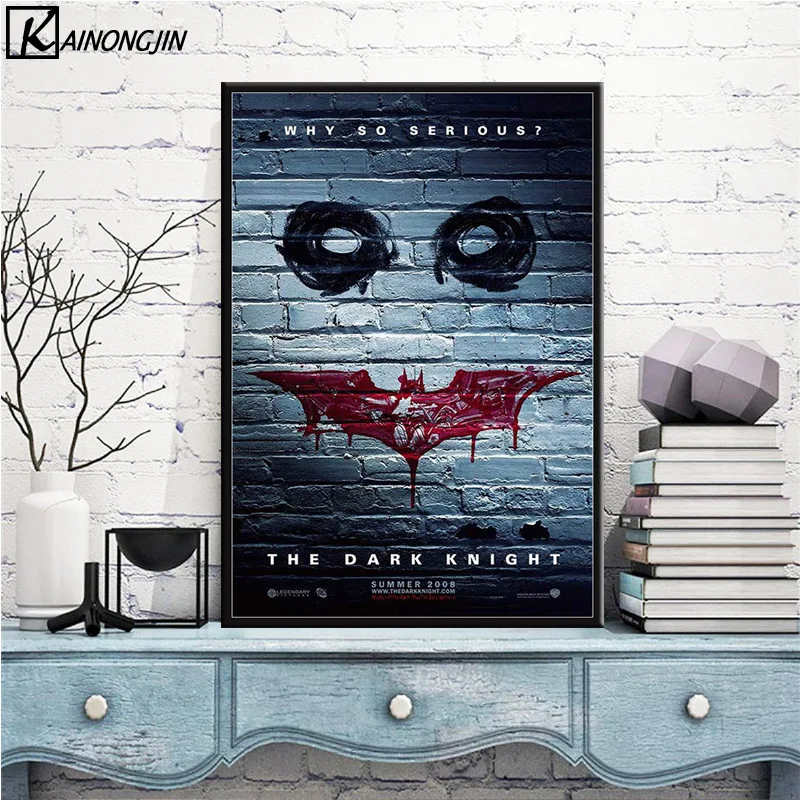 Плакат Джокер Бэтмен Темный рыцарь плакаты и принты на холсте настенная художественная картина для гостиной домашний декор - Цвет: 003