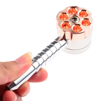 

New 1pcs Bullet Shap Smoking Pipe Metal Pipe With Grinder Narguile Weed Smoke