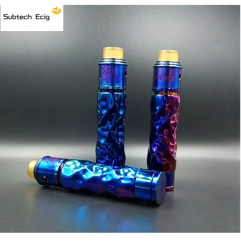 AV Heat Treated Blue Mod Kits with Apocalypse GEN 2 RDA Electronic Cigarette kit Avid Lyfe Mechanical Mods 24mm Vape Mod Kit