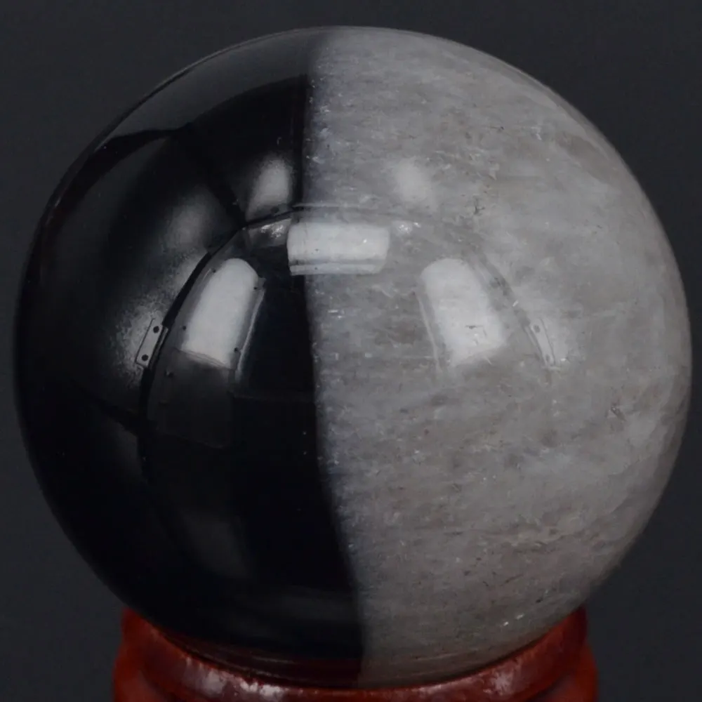

(1.6")40MM Natural Evil Eye Agate Sphere Globe BallChakra Crystal Reiki Healing Carved Decorative Crafts W/Stand, Minerals