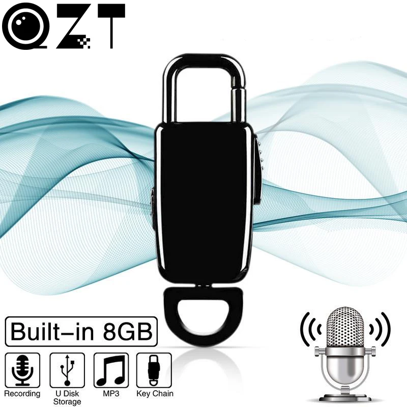 

Mini Key Chain Recording Pen 8GB HD Noise Reduction Digital Professional Voice Recorder Pendant USB Dictaphone MP3 Player