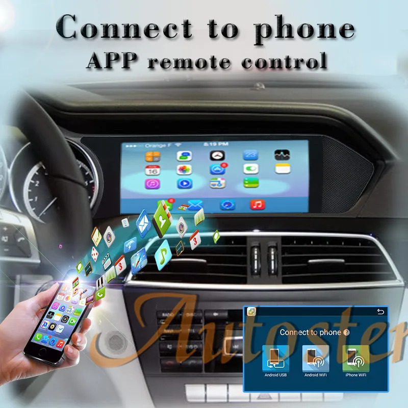 Clearance Android 9.0 Car DVD Player GPS navigation stereo unit for For MERCEDES-BENZ C klasse C204 2011-2014 left drive Multimedia player 2